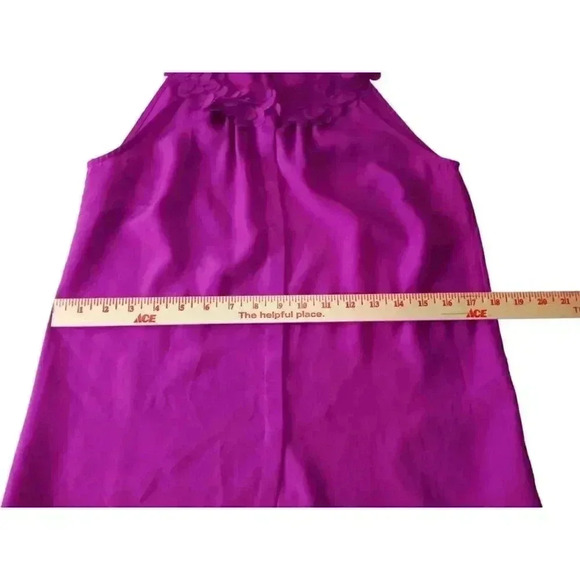 J. Crew Women's Fuchsias Pink Polyester Ruffle Top Shirt sz XS - Picture 6 of 9